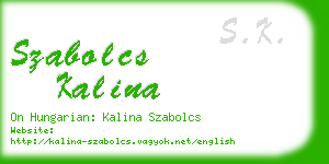 szabolcs kalina business card